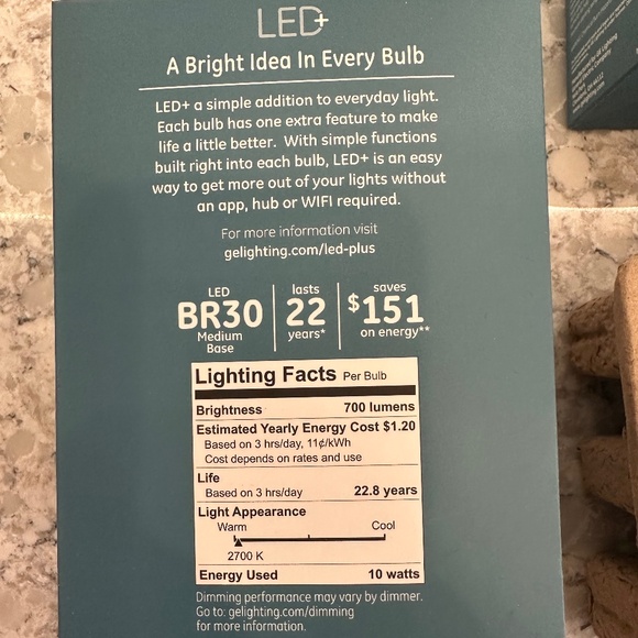 New Set of 2 GE Speaker Bluetooth Light Bulbs 65 watt soft white - Picture 4 of 8